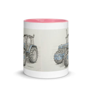 The Tractor Mugs Store Ford 8340 Pencil Sketch | Mug with Color Inside Quality Farmers Merch