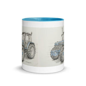 The Tractor Mugs Store Ford 8340 Pencil Sketch | Mug with Color Inside Quality Farmers Merch