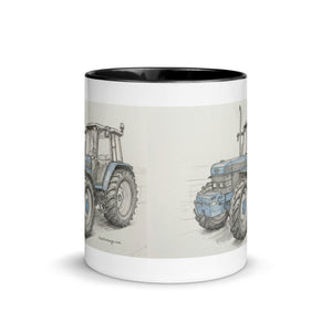 The Tractor Mugs Store Ford 8340 Pencil Sketch | Mug with Color Inside Quality Farmers Merch