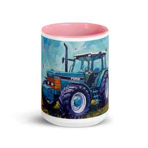 The Tractor Mugs Store Ford 8340 Splash Art | Mug with Color Inside Quality Farmers Merch