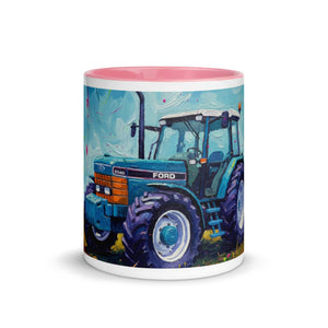 The Tractor Mugs Store Ford 8340 Splash Art | Mug with Color Inside Quality Farmers Merch