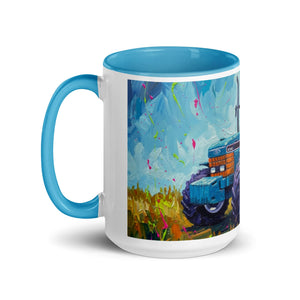 The Tractor Mugs Store Ford 8340 Splash Art | Mug with Color Inside Quality Farmers Merch