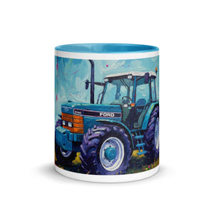 The Tractor Mugs Store Ford 8340 Splash Art | Mug with Color Inside Quality Farmers Merch