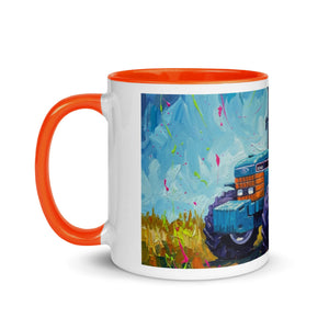 The Tractor Mugs Store Ford 8340 Splash Art | Mug with Color Inside Quality Farmers Merch