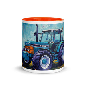 The Tractor Mugs Store Ford 8340 Splash Art | Mug with Color Inside Quality Farmers Merch