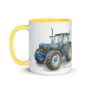 The Tractor Mugs Store Ford 8340 Watercolor | Mug with Color Inside Quality Farmers Merch