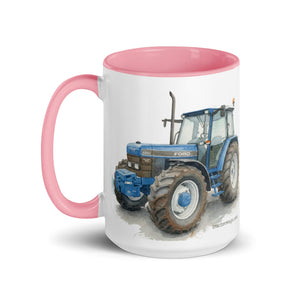 The Tractor Mugs Store Ford 8340 Watercolor | Mug with Color Inside Quality Farmers Merch