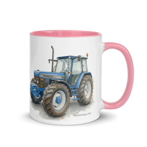 The Tractor Mugs Store Ford 8340 Watercolor | Mug with Color Inside Quality Farmers Merch