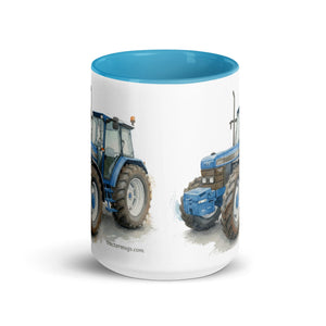 The Tractor Mugs Store Ford 8340 Watercolor | Mug with Color Inside Quality Farmers Merch