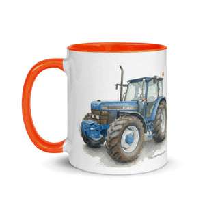The Tractor Mugs Store Ford 8340 Watercolor | Mug with Color Inside Quality Farmers Merch