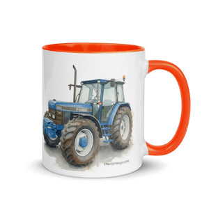 The Tractor Mugs Store Ford 8340 Watercolor | Mug with Color Inside Quality Farmers Merch