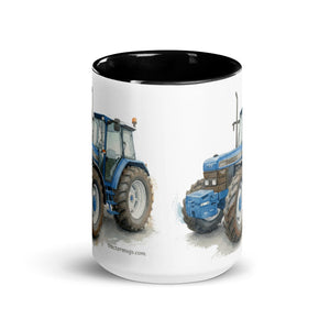 The Tractor Mugs Store Ford 8340 Watercolor | Mug with Color Inside Quality Farmers Merch