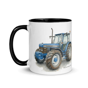 The Tractor Mugs Store Ford 8340 Watercolor | Mug with Color Inside Quality Farmers Merch