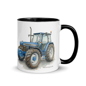 The Tractor Mugs Store Ford 8340 Watercolor | Mug with Color Inside Quality Farmers Merch
