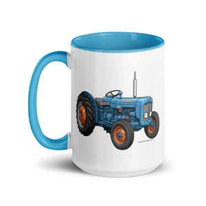 The Tractor Mugs Store FORDSON Dexta Cartoon Illustration | Mug with Color Inside Quality Farmers Merch