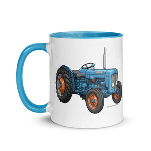 The Tractor Mugs Store FORDSON Dexta Cartoon Illustration | Mug with Color Inside Quality Farmers Merch