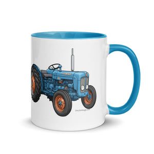 The Tractor Mugs Store FORDSON Dexta Cartoon Illustration | Mug with Color Inside Quality Farmers Merch