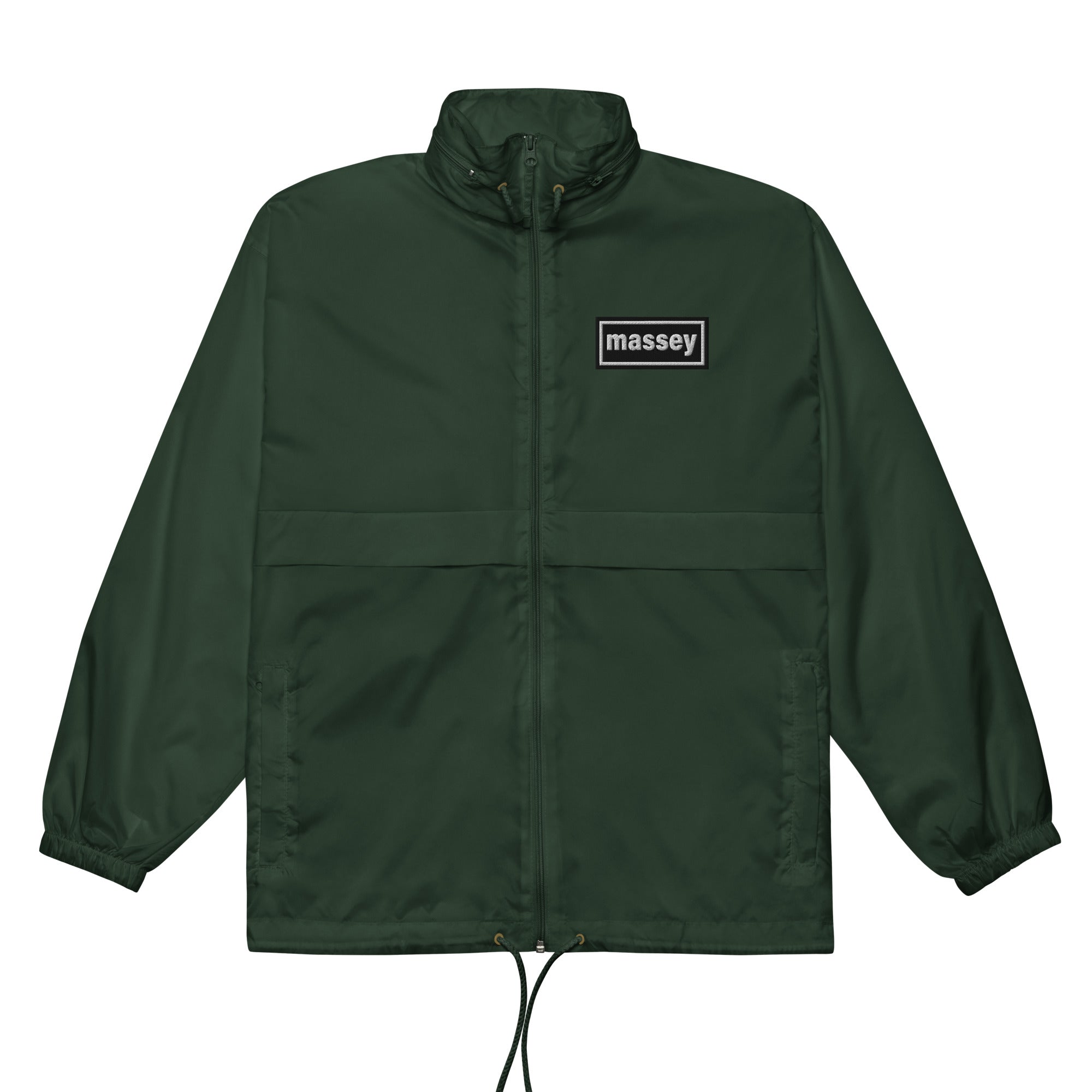 The Tractor Mugs Store Forest Green / S Oasis Style Massey Windbreaker | Unisex Embroidered Quality Farmers Merch