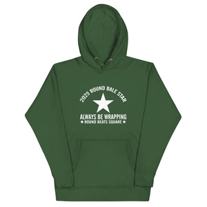 The Tractor Mugs Store Forest Green / S Round Baler Star | Unisex Hoodie Quality Farmers Merch