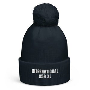 The Tractor Mugs Store French Navy International 956 XL | Pom-Pom Beanie Quality Farmers Merch