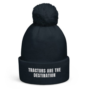 The Tractor Mugs Store French Navy Tractors Are the Destination | Pom-Pom Beanie Quality Farmers Merch