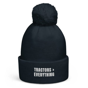 The Tractor Mugs Store French Navy Tractors > Everything | Pom-Pom Beanie Quality Farmers Merch