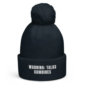 The Tractor Mugs Store French Navy Warning: Talks Combines | Pom-Pom Beanie Quality Farmers Merch