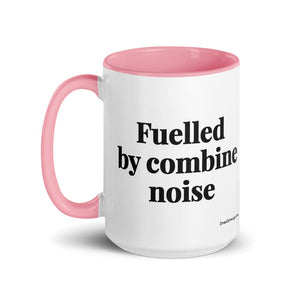 The Tractor Mugs Store Fuelled by Combine Noise | 15 oz Mug with Color Inside Quality Farmers Merch