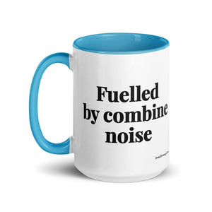 The Tractor Mugs Store Fuelled by Combine Noise | 15 oz Mug with Color Inside Quality Farmers Merch