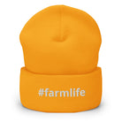The Tractor Mugs Store Gold #farmlife | Cuffed Beanie Quality Farmers Merch