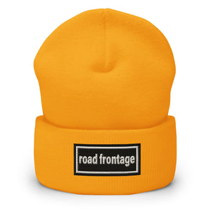 The Tractor Mugs Store Gold OASIS Style 'Road Frontage' | Cuffed Beanie Quality Farmers Merch