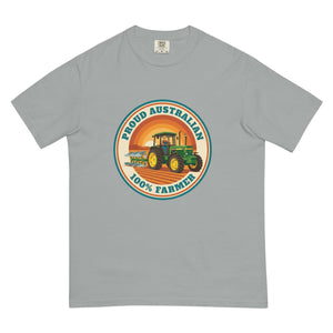 The Tractor Mugs Store Granite John Deere 3350 4WD PROUD AUSTRALIAN 100% FARMER Retro | Unisex Premium T-shirt Quality Farmers Merch