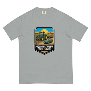 The Tractor Mugs Store Granite John Deere 6930 PROUD AUSTRALIAN 100% FARMER Bright | Unisex Premium T-shirt Quality Farmers Merch