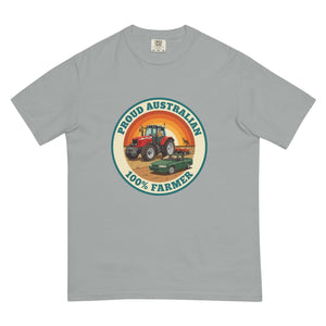 The Tractor Mugs Store Granite Massey Ferguson 6480 PROUD AUSTRALIAN 100% FARMER Retro | Unisex Premium T-shirt Quality Farmers Merch