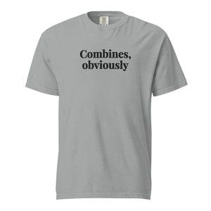 The Tractor Mugs Store Granite / S Combines, Obviously | Unisex Premium T-shirt Quality Farmers Merch