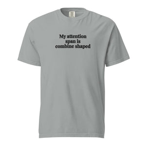 The Tractor Mugs Store Granite / S My Attention Span Is Combine Shaped | Unisex Premium T-shirt Quality Farmers Merch