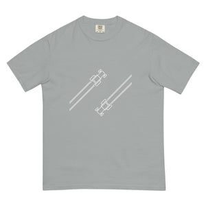 The Tractor Mugs Store Granite / S Two Tractors + Tram Lines | Unisex Premium T-shirt Quality Farmers Merch