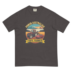 The Tractor Mugs Store Graphite FIATAGRI F140 PROUD AUSTRALIAN 100% FARMER Outdoor | Unisex Premium T-shirt Quality Farmers Merch