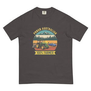 The Tractor Mugs Store Graphite John Deere 3350 PROUD AUSTRALIAN 100% FARMER Outdoor | Unisex Premium T-shirt Quality Farmers Merch