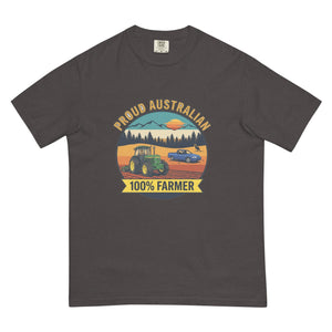 The Tractor Mugs Store Graphite John Deere 3350 PROUD AUSTRALIAN 100% FARMER Outdoor | Unisex Premium T-shirt Quality Farmers Merch
