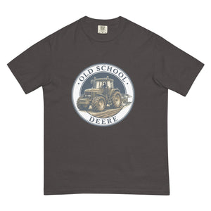 The Tractor Mugs Store Graphite / S John Deere 7810 OLD SCHOOL DEERE Engraving | Unisex Premium T-shirt Quality Farmers Merch