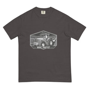 The Tractor Mugs Store Graphite / S John Deere 7810 TRAFFIC WHAT TRAFFIC? Moose | Unisex Premium T-shirt Quality Farmers Merch