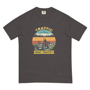 The Tractor Mugs Store Graphite / S Massey Ferguson 135 TRAFFIC WHAT TRAFFIC? Outdoor | Unisex Premium T-shirt Quality Farmers Merch