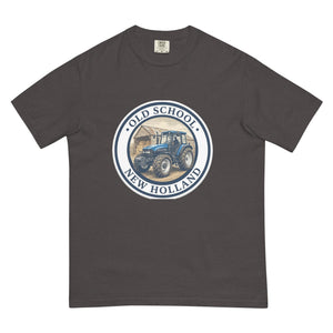 The Tractor Mugs Store Graphite / S New Holland TM 135 OLD SCHOOL NEW HOLLAND Engraving | Unisex Premium T-shirt Quality Farmers Merch