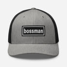 The Tractor Mugs Store Heather/ Black Oasis Style Retro Bossman | Trucker Cap Quality Farmers Merch