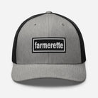The Tractor Mugs Store Heather/ Black Oasis Style Retro Farmerette | Trucker Cap Quality Farmers Merch