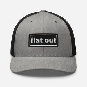 The Tractor Mugs Store Heather/ Black Oasis Style Retro Flat Out | Trucker Cap Quality Farmers Merch