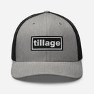 The Tractor Mugs Store Heather/ Black Oasis Style Retro Tillage | Trucker Cap Quality Farmers Merch