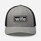 The Tractor Mugs Store Heather/ Black Oasis Style Retro Wife | Trucker Cap Quality Farmers Merch