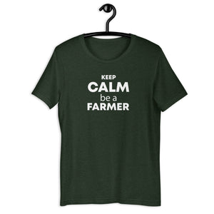 The Tractor Mugs Store Heather Emerald / XS Keep Calm. Be a Farmer | Unisex t-shirt Quality Farmers Merch